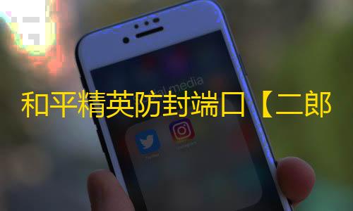 和平精英防封端口【二郎神】和平端囗-